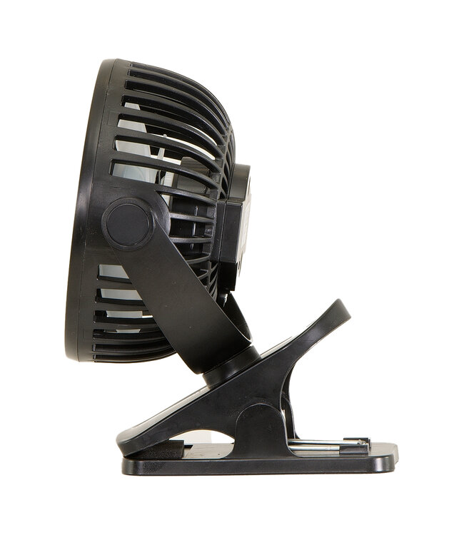 Clip-On Black oplaadbare mini ventilator zwart met klem