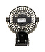Clip-On Black oplaadbare mini ventilator zwart met klem