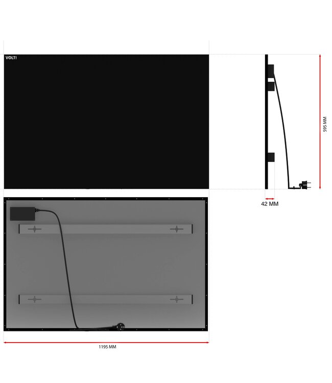 Infrarood Warmtepaneel 720W Zwart