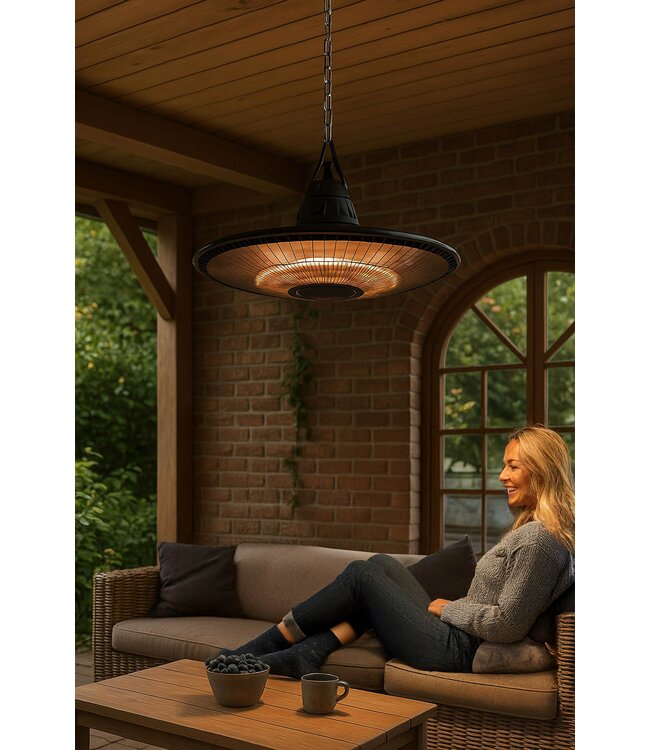 Hangende Infrarood Terrasverwarmer Slim Design 1500W