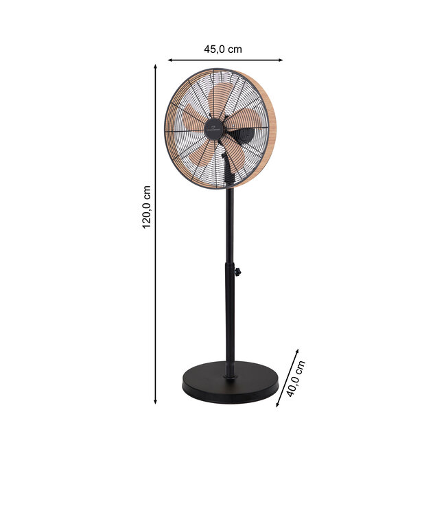Premium Wood staande ventilator houtlook