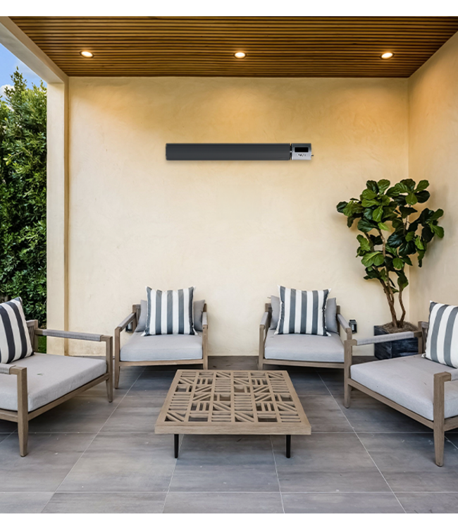 Infrarood Terrasverwarmer I-Red 1800W met beschermhoes Infrarood heater 1200W Voordeelset