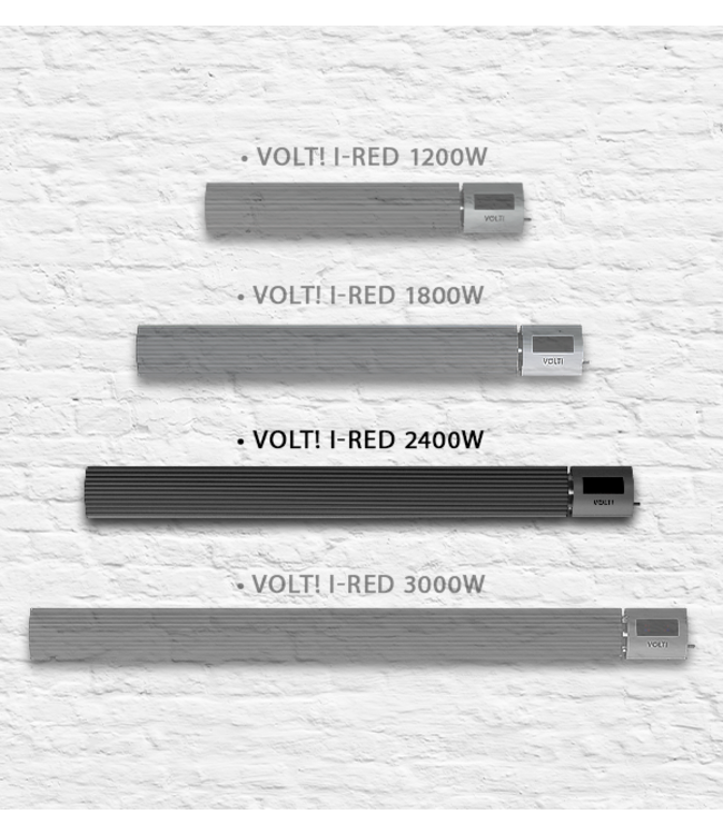 Infrarood Terrasverwarmer I-Red 2400W met beschermhoes Infrarood heater 2400W Voordeelset