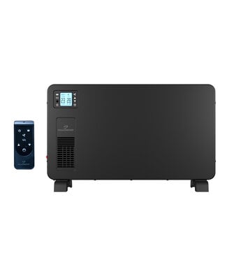 E-Heat Convectiekachel 2300W zwart – Deluxe met thermostaat en 3 standen