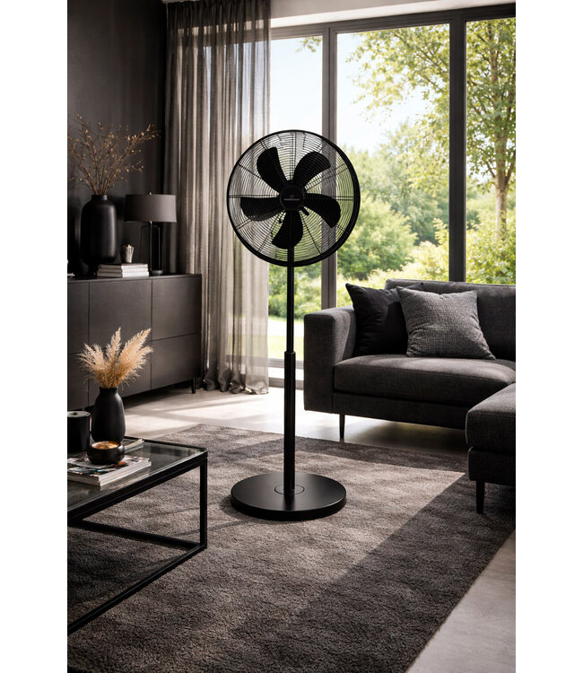 Premium Black Ventilator Telescopisch en Kantelbaar