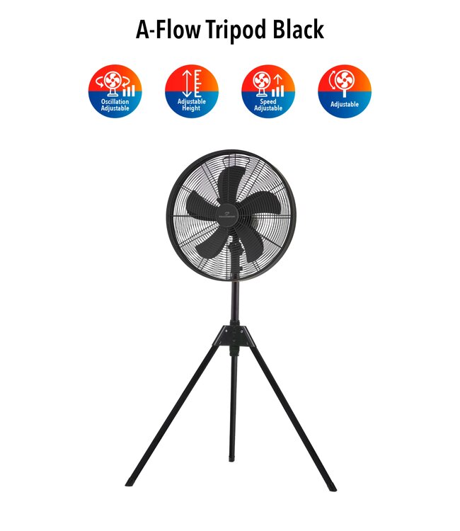 Tripod Black – Staande ventilator met 3 poten