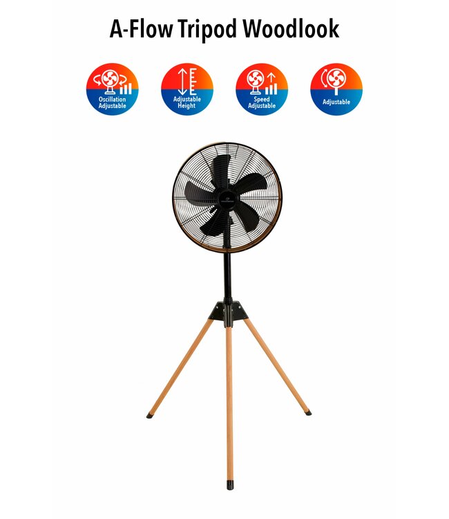 Tripod Wood - Staande ventilator met 3 poten