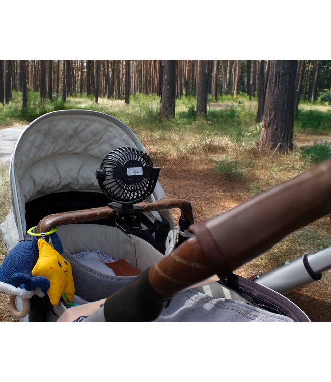 Clip-On Oplaadbare Mini Ventilator Zwart