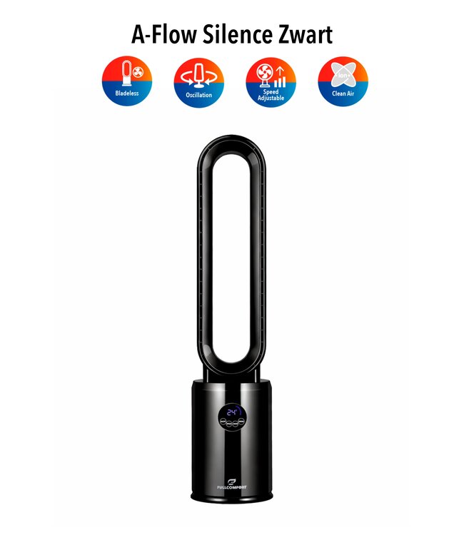 Silence bladloze ventilator – zwart