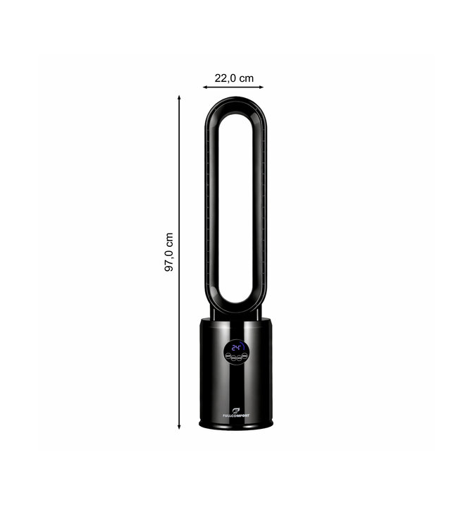 Silence bladloze ventilator – zwart