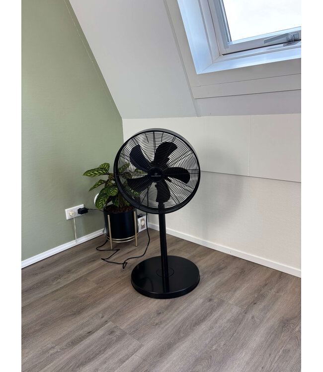Premium Black staande ventilator zwart