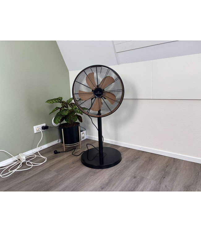 Premium Wood staande ventilator houtlook