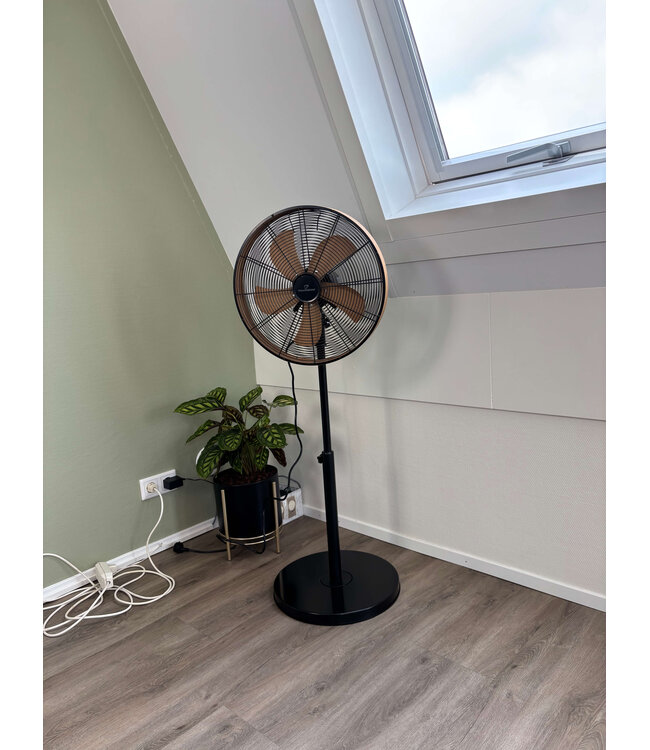 Premium Wood staande ventilator houtlook
