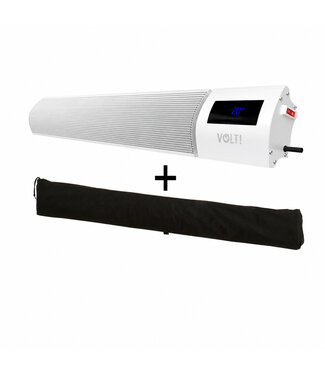 I-Red Terrasverwarmer infrarood 1200W Wit met hoes