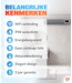 Infrarood Terrasverwarmer I-Red 1200W Wit met beschermhoes  Voordeelset