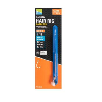 Preston Innovations Banded Hair Rigs Barbless - 10cm