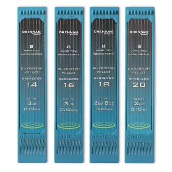 Drennan Tied Hooklenghts - Silverfish Pellet - Barbless