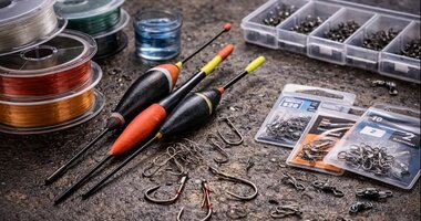 Fishing Lines, Floats and Hooks