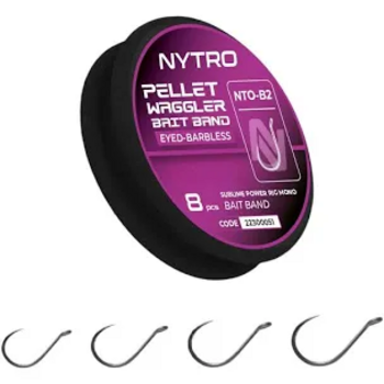 Nytro Pellet Waggler Bait Band Eyed-Barbless 61cm NTO-B2
