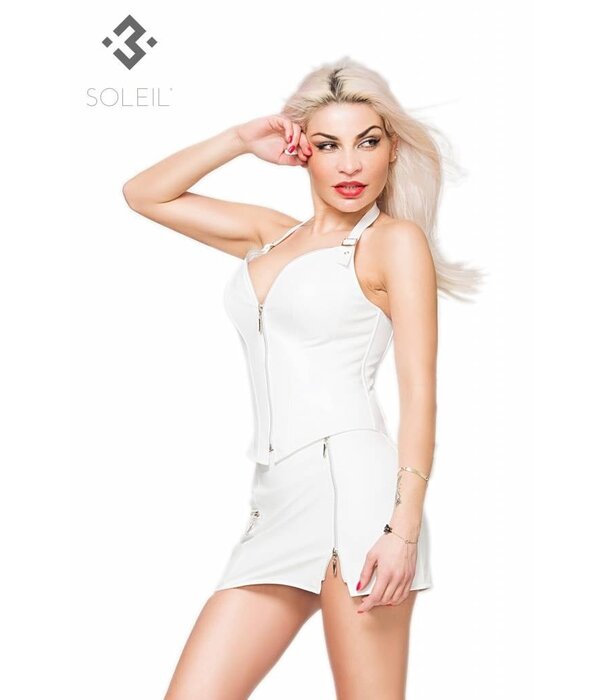 * SOLEIL  by XXX COLLECTION Eco Leren Mini rok met rits aan de zijkant