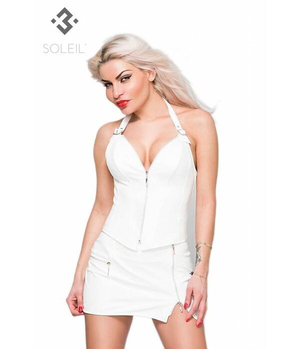 * SOLEIL  by XXX COLLECTION Eco Leren Mini rok met rits aan de zijkant