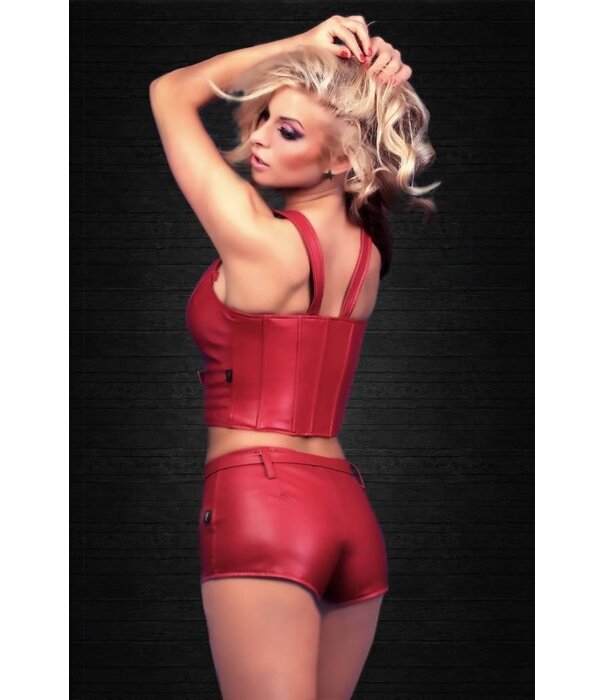 * SOLEIL  by XXX COLLECTION Pu-Leren  Hotpants  met riempje