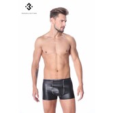 Zwart leren Short met 2 ritsen aan voorzijde