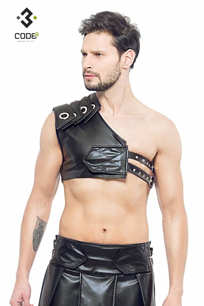 * Code8 by XXX COLLECTION Gladiator Harnas met zwarte bies (XS/S ) afbeelding