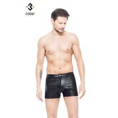 Heren short met aan beide zijden een opvallend blokmotief