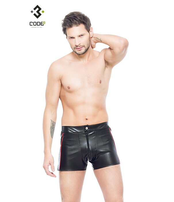 * Code8 by XXX COLLECTION Heren short met aan beide zijden een opvallend blokmotief