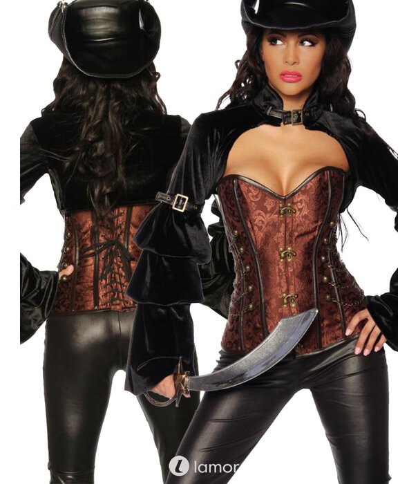 Korset dat gecombineerd kan worden met steampunk of Piraten kostuum