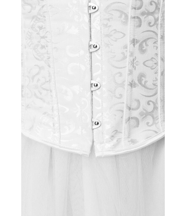 Wit satijnen korset in barok