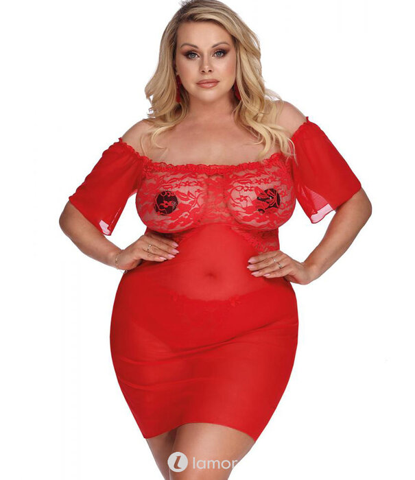 * ANAIS APPAREL Sexy Rode Chemise van Anais  Apparel