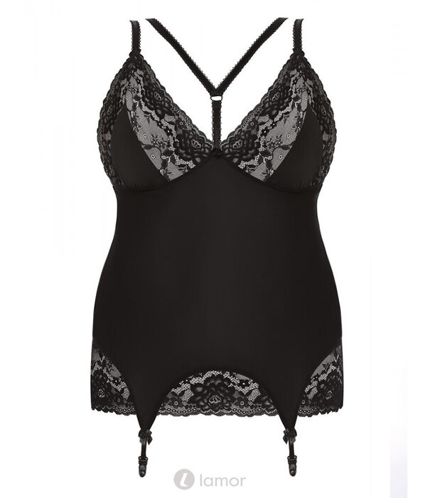* ANAIS APPAREL Zwart Jarretel babydoll Kiri van Anais