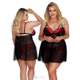 Zwart rode Chemise Arcadia van Anais Apparel