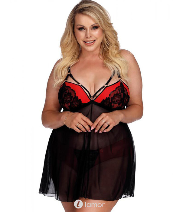 * ANAIS APPAREL Zwart rode Chemise Arcadia van Anais  Apparel