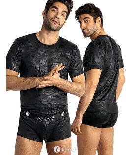 Zwarte shirt in camouflage print, Electro
