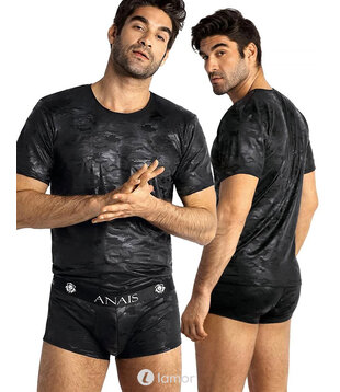 Zwarte shirt in camouflage print, Electro