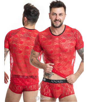 Rood kanten shirt , Brave (M)