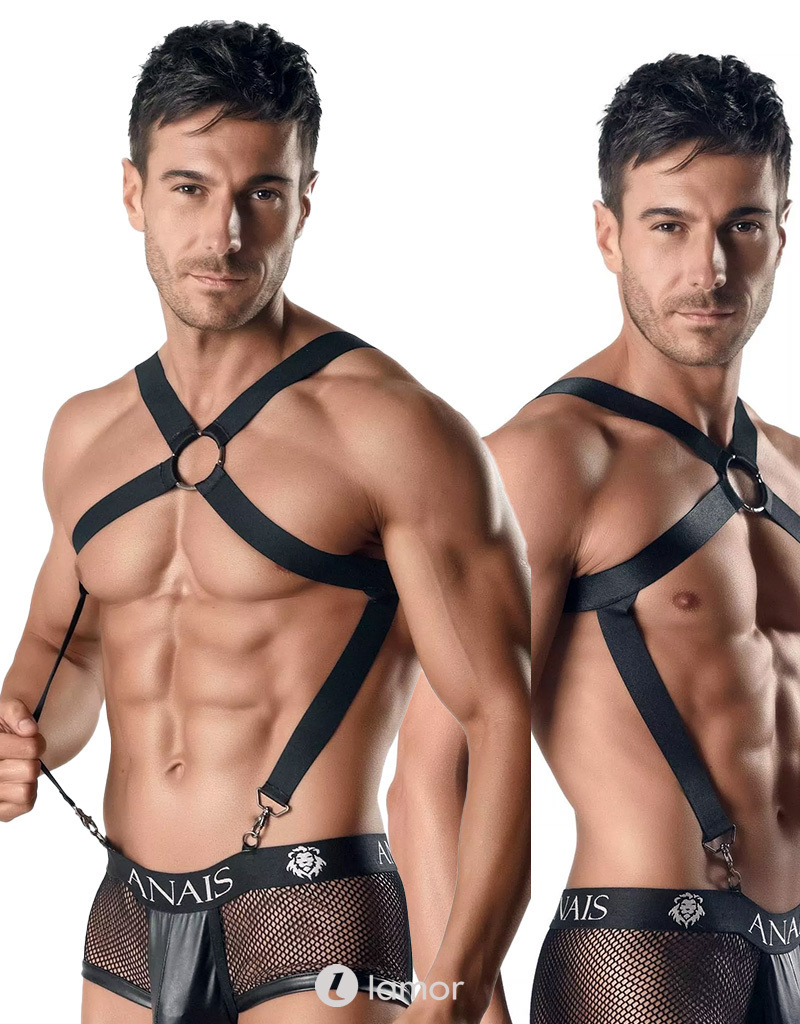 * ANAIS MEN Zwarte Heren harnas, Axel body harnas 05490 afbeelding