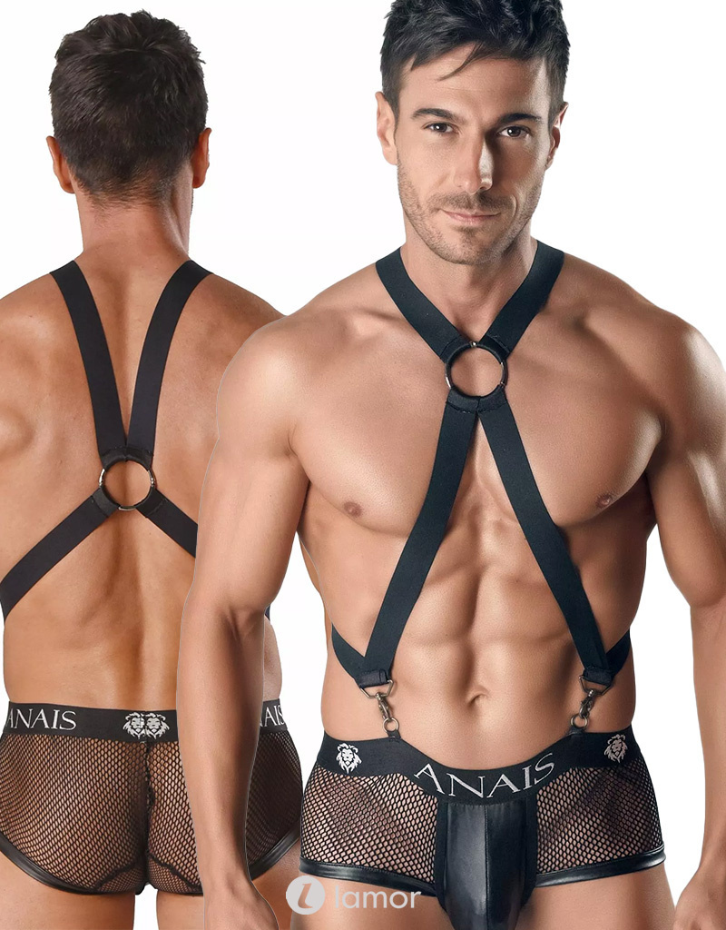 * ANAIS MEN Zwarte Heren harnas, Axel body harnas 054977 afbeelding