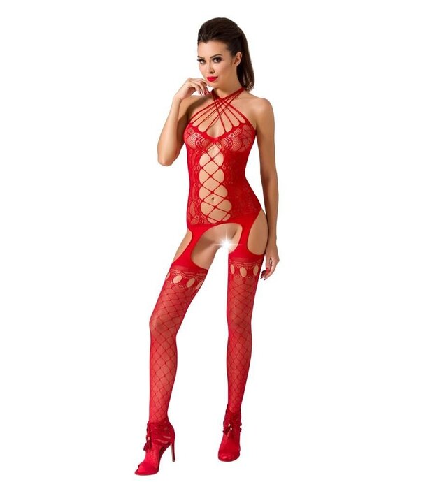 * PASSION Super vrouwelijke rode bodystocking