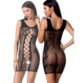 Zwart mesh jurkje Rona van Passion