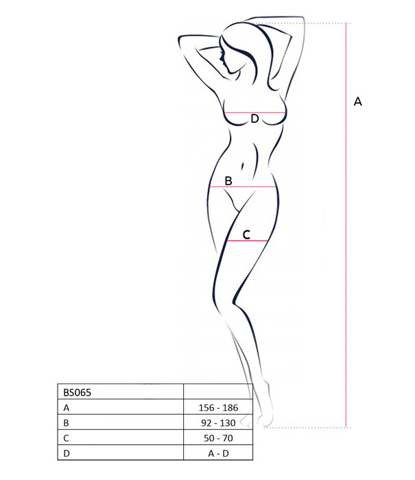 * PASSION Zwarte bodystocking Posh van Passion