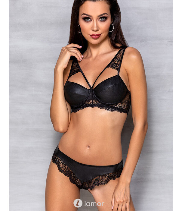 * PASSION 2-delige lingerie set in lederlook  Loona set van Passion