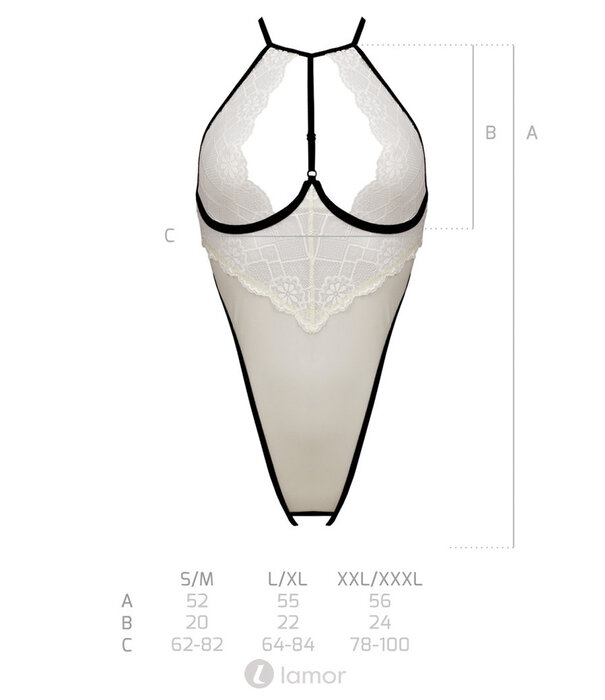 * PASSION Sexy creme kleurige body van Passion