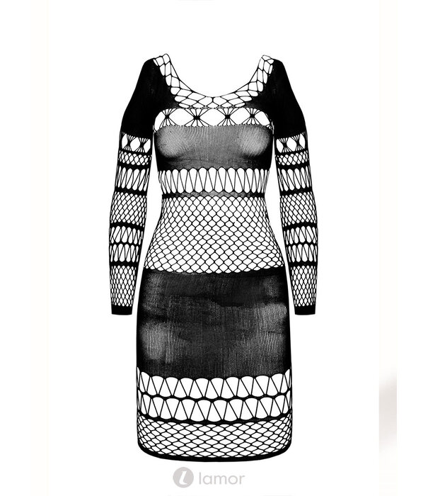 * PASSION Zwart mesh jurkje PA-BS105 van Passion