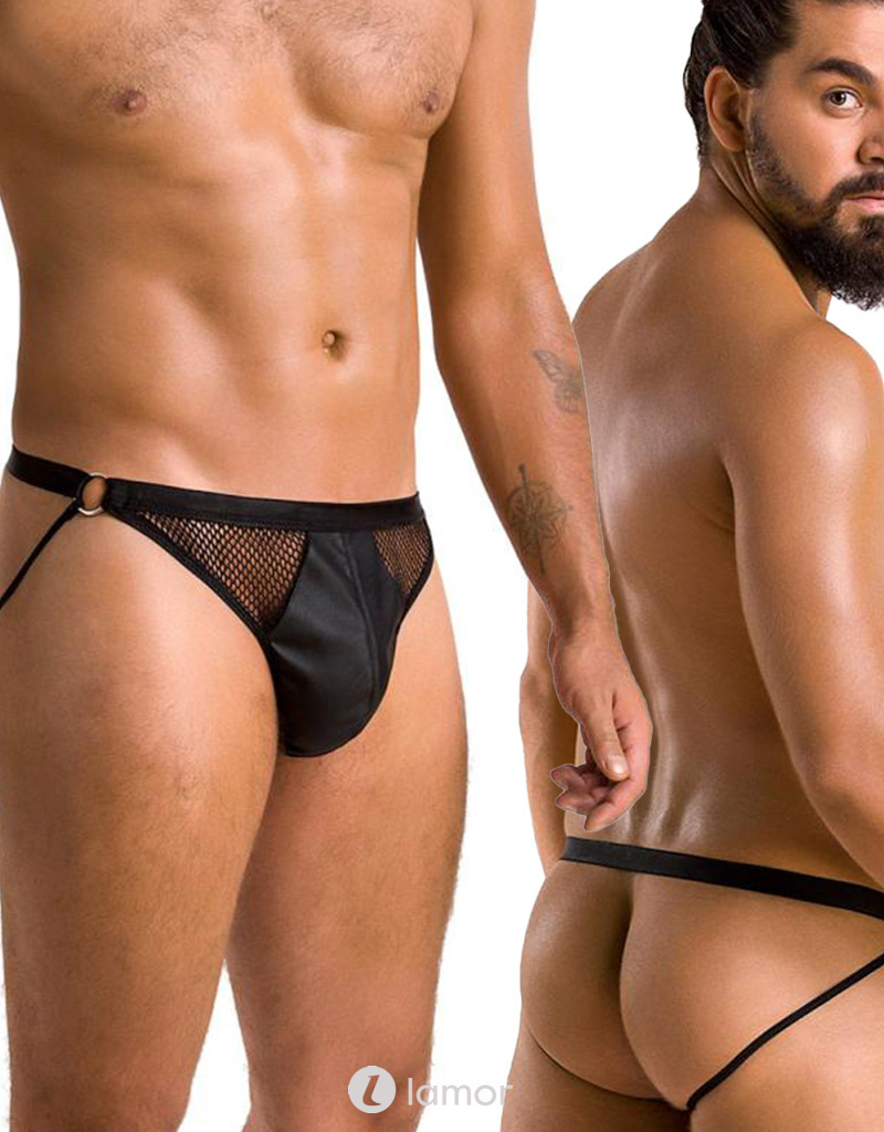 * PASSION MENSWEAR Zwarte Heren Jock Strap, PA034 afbeelding