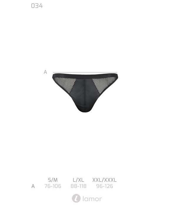 * PASSION MENSWEAR Sexy heren Jockstrap van lederlook en grof mesh materiaal  van Passion Menswear