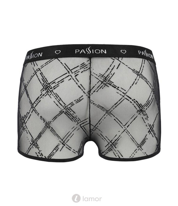 * PASSION MENSWEAR Sexy heren short Mesh materiaal met fluwelen print van Passion Menswear